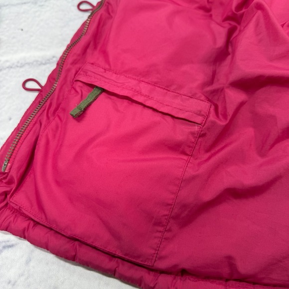 J.Crew Down Puffer Vest Womens Medium Pink Quilted Zip Button Preppy - Picture 7 of 15